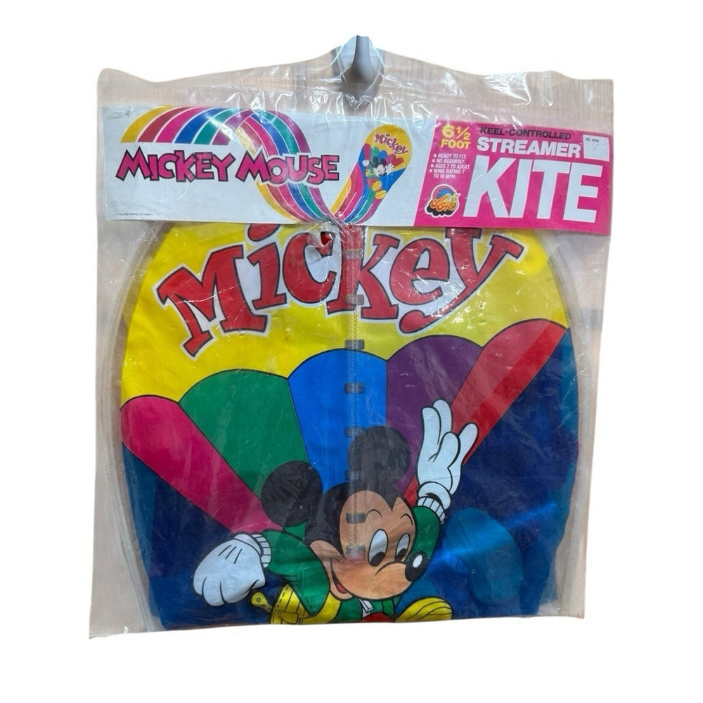 NEW Vintage 1986 Mickey Mouse Keel 6.5 ‘ Streamer Kite Sealed